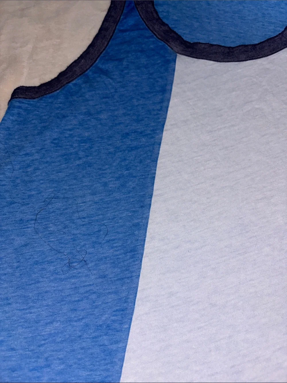 Mossimo Supply Co. Blue Colorblock Scoop Tank SZ L - Picture 3 of 7